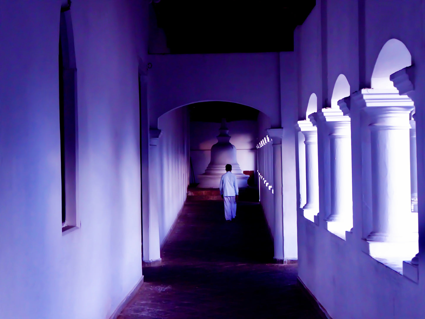 Purple Prayer, Dambulla, Sri Lanka